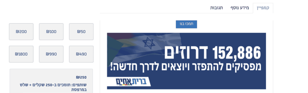 קמפיין גיוס המונים למפלגה פוליטית
